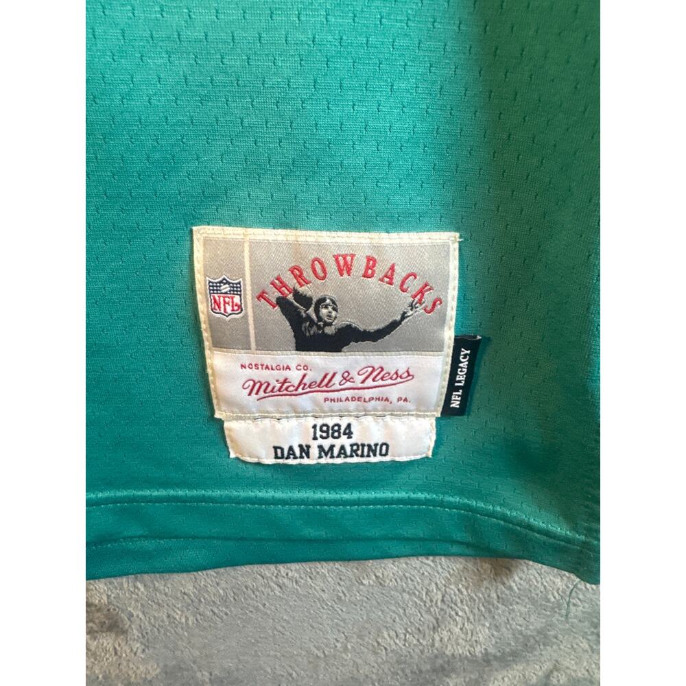 Mitchell & Ness 1984 Dan Marino Legacy Retro Throwback Jersey Men’s Medium Teal - Picture 5 of 14